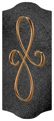 DARAY-C-601-CP-SH-BK Copper Scroll Shimmer Black